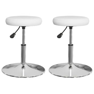 vidaXL Vidaxl - Sillas De Comedor 2 Unidades Cuero Sint&eacute;tico Blanco