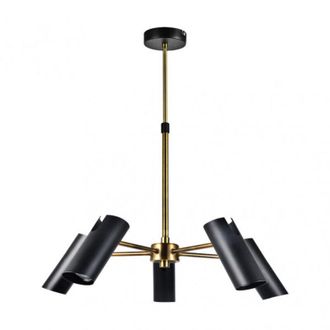 Fabrilamp Lampada marrakech 5xgu10 nero/pelle regx58x58 cm orientabile