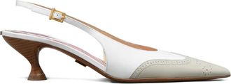 Thom Browne 50 mm slingback pumps - Wit