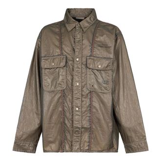 Diesel Giacca in tessuto tecnico - - Jackets - Uomo - Marrone - L