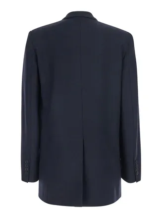 Jucca Double-Breasted Wool Blazer - Navy