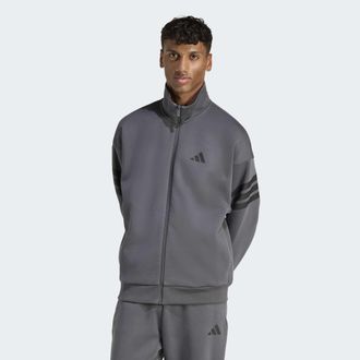 adidas Trainingsjacke ADIDAS SPORTSWEAR M FI 3S TT, Herren, Gr. XXL, grau six, Obermaterial: 67% Polyester, 33% Baumwolle, Jacken Trainingsjacke