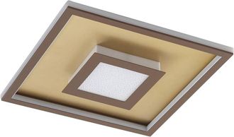 Lindby Lámpara de techo led Pekela en Marrón Aluminio - Lindby