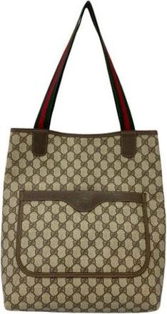 Gucci Pre-owned Tote Bags, female, Brown, Size: ONE SIZE Pre-owned Vintage Tote Bag