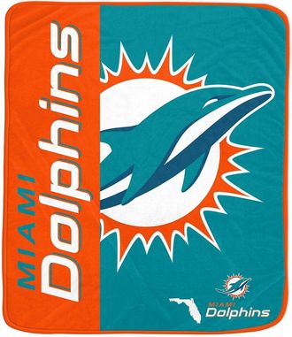 Pegasus Sports Miami Dolphins Nfl Team Logo Soft Fleece Throw