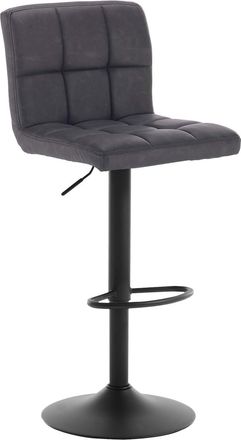 Woltu Taburete De Bar, Juego De 1, Patas De Acero Negro, Asiento Tapizado De Piel Sint&eacute;tica, Antracita - Woltu