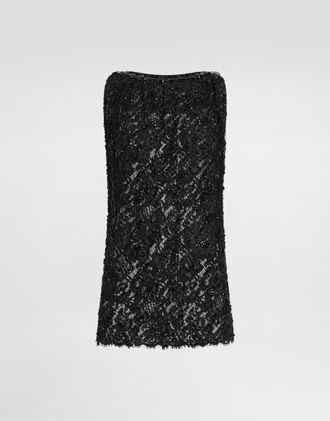 Dolce & Gabbana Lace Dress - Woman Dresses Multi-colored 40
