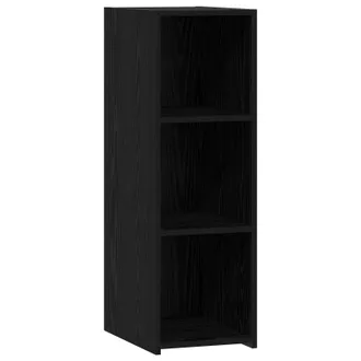 vidaXL Aparador Roble Negro 30 X 41 X 93 Cm Madera De Ingenier&iacute;a Vidaxl
