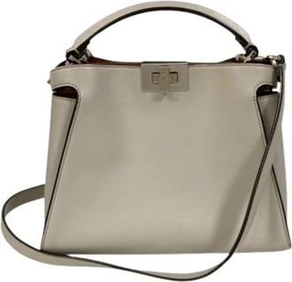 Fendi Pre-owned Handbags, female, Gray, Size: ONE SIZE Pre-owned Fabric Handbag