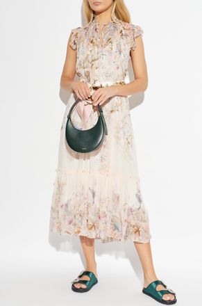 Zimmermann Dress With Floral Motif, Womens, Cream