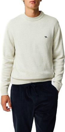 Rodd & Gunn Crewneck Cotton Sweater in Fog at Nordstrom, Size Xxx-Large