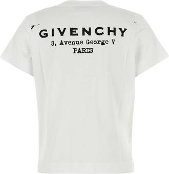 Givenchy Womens White Cotton T-Shirt Exterior