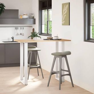 Berkfield Home Coffee Table Legs U-Shaped 2 pcs White 40x(110-111) cm Steel