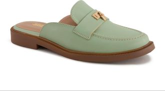 Andrea Womens Flat Mocassin Mules