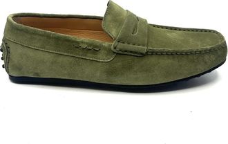 Triver Flight Mocassin - Heren - Loafers - Groen - 44 EU - Leer - Schoenen