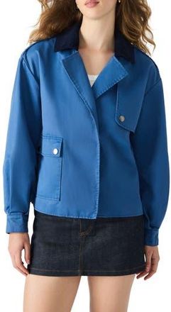 Steve Madden Luisa Twill Jacket in Dusty Blue at Nordstrom Rack, Size Xx-Large