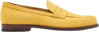Scarosso Gele Nubuck Penny Loafers - Heren - Loafers - Geel - 39 EU - Schoenen