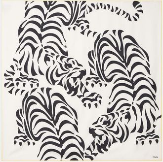 Fendi Foulard in seta con stampa