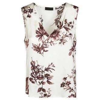 Liu Jo Blouses, female, Beige, Size: M Printed satin top