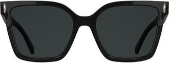 Longchamp Roseau 55mm Modified Rectangular Sunglasses in Black at Nordstrom