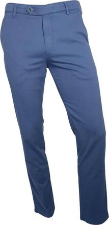 Meyer Bonn Chino - Heren - Chinos - Blauw - L - Katoen - Broeken