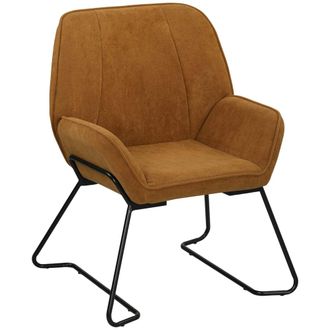 HOMCOM Butaca de sal&oacute;n 70x67.5x87 cm marr&oacute;n
