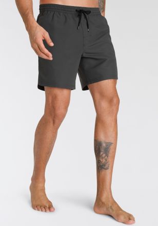 O'Neill Badeshorts ONEILL CALI SHORTS WATER and SUN, Herren, Gr. XXL, N-Gr, grau (asphalt), Polyester, Badehosen Badeshorts, mit Seiten- und Ges&auml;sstaschen, sc