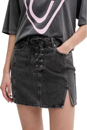 Karl Lagerfeld Minifalda vaquera - Skirts - Mujer - Gris - M