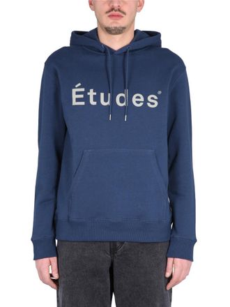 &Eacute;tudes Studio Organic Cotton Cross-Neck Hoodie - Blue