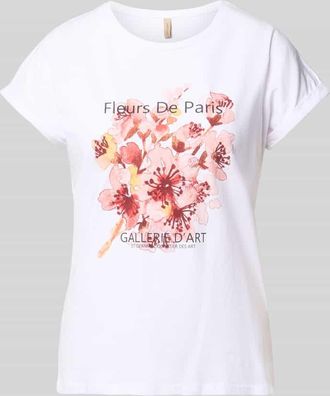 Soyaconcept T-Shirt mit Motiv-Print Modell RINA in Weiss, Gr&ouml;&szlig;e XXL
