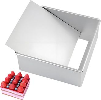 OEM Bakvorm Cuadrada - Molde Para Pasteles 20 5 Cm - Aluminio Anodizado Con Base Desmontable