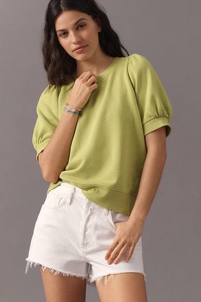 Maeve Puff-Sleeve Sweatshirt Tee