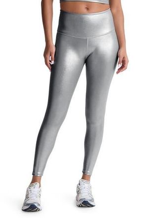 Beyond Yoga Caught in the Midi High Waist Leggings in Liquid Silver at Nordstrom Rack, Size Medium
