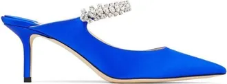 Jimmy Choo London Bing 65 Womens Ultraviolet Mule Heels, Brand Size 34.5 ( US Size 4.5 )