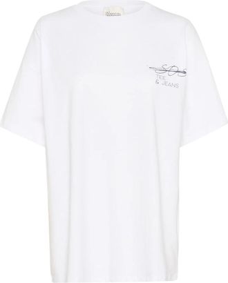 MY ESSENTIAL WARDROBE Witte SOS Tee met korte mouwen - Dames - T-shirts - Wit - M/L - Tops