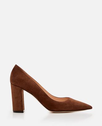 Gianvito Rossi Brown Slip On Pumps
