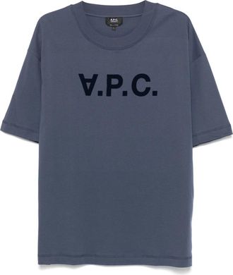 A.P.C. Katoenen T-shirt - Heren - T-shirts - Blauw - S - Katoen - Tops