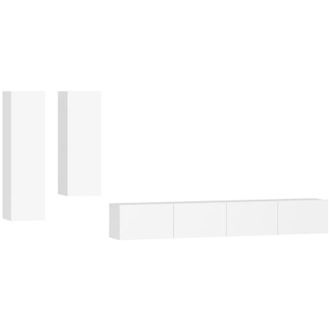 vidaXL Vidaxl - 4 Piece tv Cabinet Set White Engineered Wood