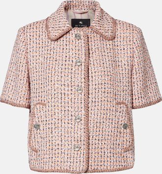 Etro Giacca cropped in tweed