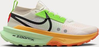 Nike Mens Zoomx Zegama Trail 2 Running Shoes In Summit White/black-Laser Orange