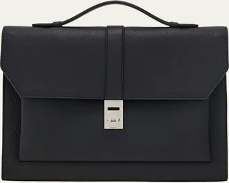 Ferragamo Mens Hug Leather Briefcase