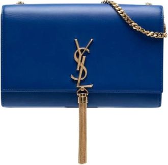 Saint Laurent Pre-owned Shoulder Bags, female, Blue, Size: ONE SIZE Pre-owned Shoulder Bag