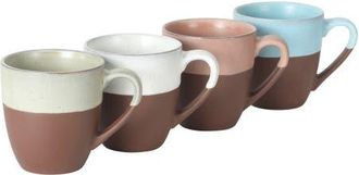 Gibson Home William Crest 4-Piece Reactive Glaze Stoneware Coffee Mug Set in Multicolors at Nordstrom