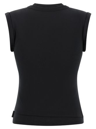 Alexander Wang Twisted Bust Layered Tank Top - Black