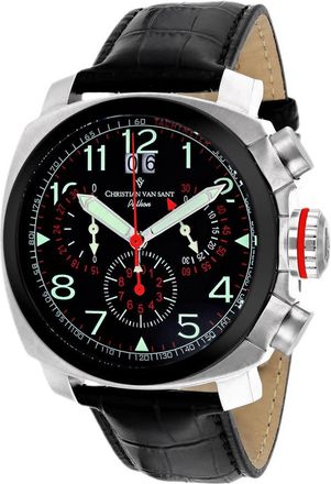 Christian Van Sant Grand Python Chronograph Quartz Black Dial Mens Watch CV3AU2