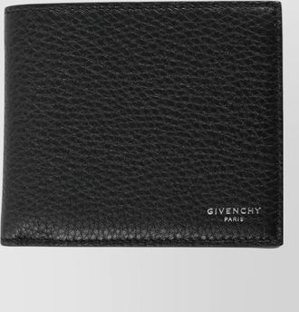 Givenchy compact billfold coin wallet textured leather