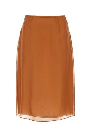 Prada Copper Organza See Through Skirt