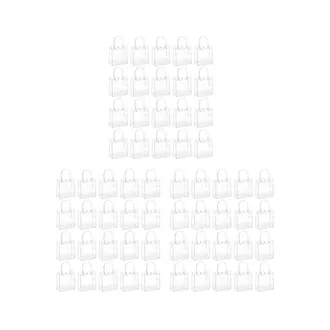 OEM 60 Bolsas De Regalo Transparentes Con Asa, Ideales Para Envolver Dulces En Bodas, Bolsas Reutilizables O Para Regalar En Fiestas Navide&ntilde;as. Medidas: 1