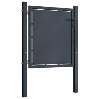 Berkfield Home Garden Gate Steel 100x75 cm Anthracite in Dark Grey