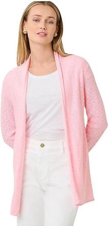 Lilly Pulitzer Faretta Long Length Cardi Womens Sweater Pink Muse : XXS, Acrylic/Cotton